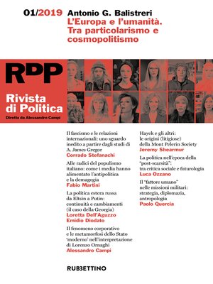 cover image of Rivista di Politica 1/2019